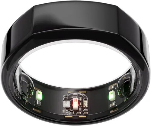 Anillo Oura Gen3 Heritage - Negro - Talla 6 - Anillo inteligente - Talla primero con el kit de medición Oura Ring Gen3 - Dispositivo portátil de