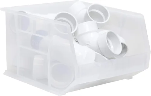 Miniatura 12 de Akro-Mils AkroBin Caja de almacenamiento de plástico apilable, 18 x 16 x 11 pulgadas, 3 unidades Transparente