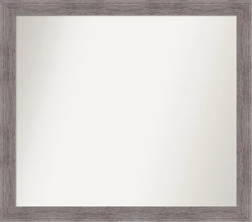 Miniatura 314 de Amanti Art Espejo de baño gris para sobre el fregadero, 31 x 48 pulgadas, espejo de tocador rectangular estrecho de color gris, marco de madera