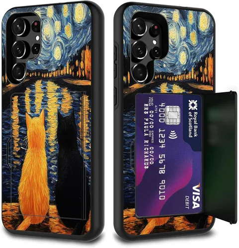 Miniatura 71 de Funda híbrida de doble capa con función atril para Samsung Galaxy A16 5G de 6.9 pulgadas, diseño de vaca con bandera estadounidense