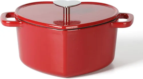 Miniatura 29 de MARTHA STEWART Gatwick - Horno holandés de hierro fundido esmaltado de 7 cuartos de galón, lino blanco con oro, horno holandés resistente para Lino