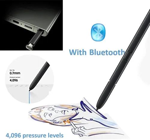 Miniatura 6 de Galaxy S23 Ultra S Pen con Bluetooth de repuesto para Samsung Galaxy S23 Ultra SM-S918B, SM-S918B/DS, SM-S918U, SM-S918U1, SM-S918W, SM-S918N, Negro