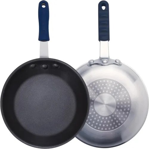 Miniatura 9 de Winco AFPI-8NH, sartén de aluminio lista para inducción de 8 pulgadas con revestimiento antiadherente, sartén con funda de silicona