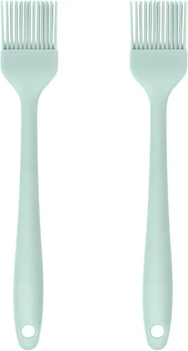 Miniatura 12 de Juego de 4 utensilios de silicona – Espátula de goma, cepillo de repostería, espátula ranurada y paleta de arroz – Juego completo resistente al Rosa