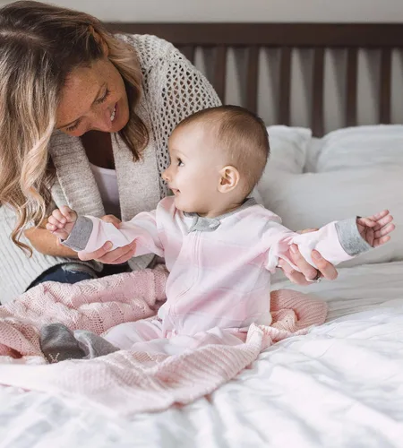 Miniatura 4 de Burt's Bees Baby - Pijama de una pieza de 100% algodón orgánico con cremallera frontal, mameluco de bebé para dormir