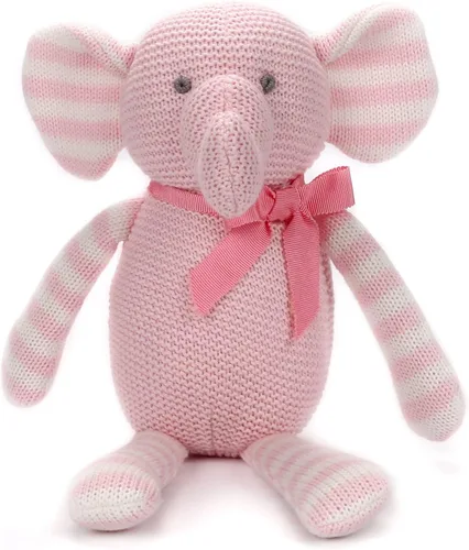 Miniatura 7 de FLUFFYFUN Juguetes orgánicos para bebés, conejito gris, conejo de peluche, 7.1 pulgadas
