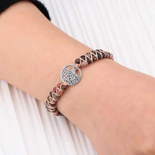 Miniatura 2 de Pulsera de cuentas para mujeres y hombres, regalos de pareja para novio, novia, marido, esposa, piedra natural, alivio del estrés, ojo de tigre