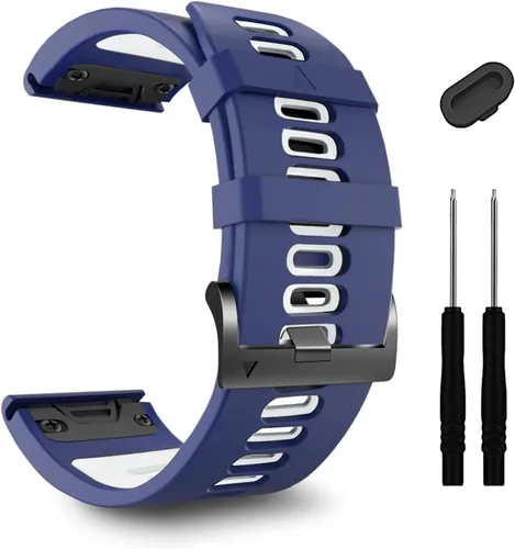 Miniatura 29 de ZPJPPLX 26mm Correas de reloj de fácil ajuste para tactix 8 Fenix 8 51mm 7X Pro 6X 5X, correas deportivas de silicona suave compatibles para Garmin