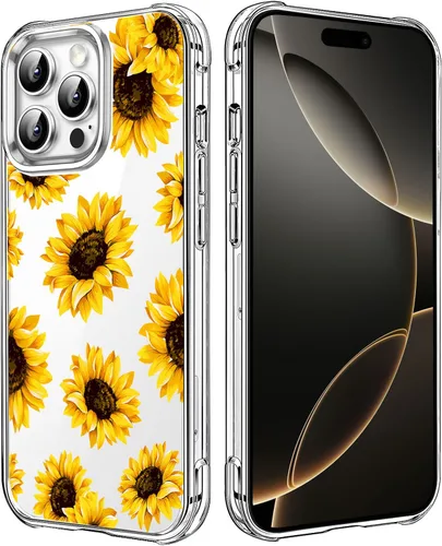 Miniatura 71 de Funda transparente de girasol compatible con iPhone SE 2022 SE 2020 7 8, funda trasera floral para niñas y mujeres, funda protectora transparente
