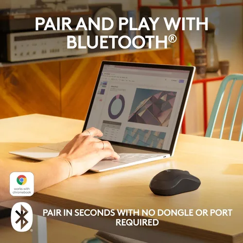 Miniatura 2 de Logitech M240 - Ratón Bluetooth silencioso, inalámbrico, compacto, portátil, seguimiento suave, batería de 18 meses, para Windows, macOS, ChromeOS