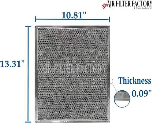 Miniatura 2 de Air Filter Factory Filtro de carbón BPSF30 99010308 de repuesto para Broan QS WS sin conductos medidas 10-13/16 pulgadas x 13-5/16 pulgadas x 3/32