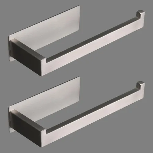 Miniatura 9 de Toallero de mano, fuerte anillo autoadhesivo para toalla de mano, barra de toalla de mano gruesa de acero inoxidable SUS304, sin perforación, Negro
