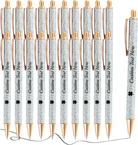 Miniatura 75 de Aolun 10 bolígrafos personalizados con nombre, bolígrafo retráctil con mensaje de texto para mujeres, enfermeras, escritura, cumpleaños, graduación