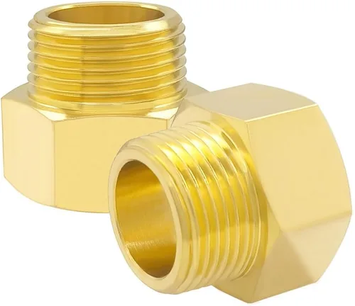 Miniatura 12 de Hooshing 6 piezas de adaptador reductor de tubería de latón 3/8" NPT hembra a 1/4" NPT macho