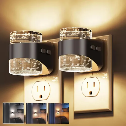 Miniatura 38 de L LOHAS LED Luz nocturna, luces nocturnas de burbujas enchufables a la pared, 3000 K/4000 k/5000 K, luz nocturna de temperatura de color ajustable