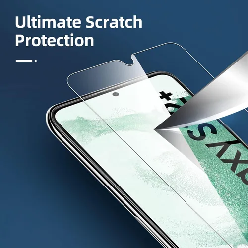 Miniatura 5 de NEW'C Paquete de 3 protectores de pantalla de vidrio templado diseñados para Samsung Galaxy S22+ / S22 Plus, compatible con fundas, antiarañazos