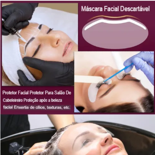 Miniatura 6 de EBANKU 100 viseras de ducha Microblading, protector de protección de ducha de cejas, gafas de ducha, cubierta facial, visera de baño para adultos
