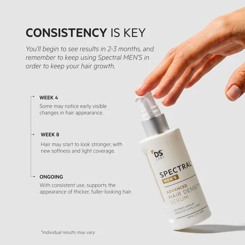 Miniatura 8 de DS Labs Spectral Suero para la Densidad Capilar Masculina (anteriormente Spectral.DNC-N), 60mL - Tratamiento Ligero de Uso Diario para un Cabello