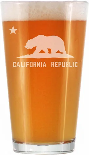 Miniatura 7 de Vaso de pinta personalizado con bandera de California para cerveza, decoración de beber con temática estatal y regalos para mujeres y hombres