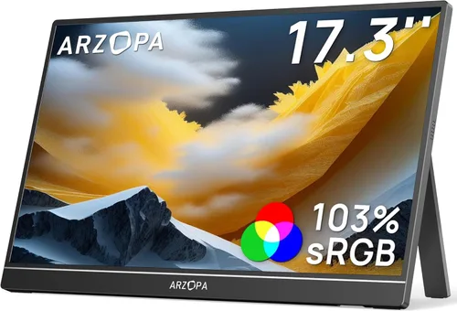 Miniatura 10 de ARZOPA Monitor portátil de 15.6 pulgadas FHD 1080P – Monitor portátil ultradelgado para laptop con soporte – Pantalla IPS para PC, MAC, teléfono