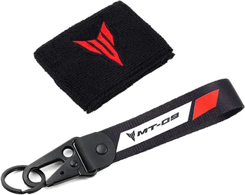 MOWOK Compatible con Yamaha MT 09 mt09 TRACER 9 GT 9gt 2021 2022 todos los años cubierta de depósito de líquido de frenos de motocicleta llavero de