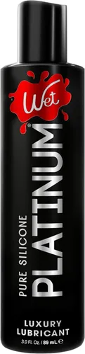 Wet Platinum Lubricante íntimo a base de silicona | Ultra suave, súper resbaladizo, hipoalergénico, rendimiento de larga duración, fórmula
