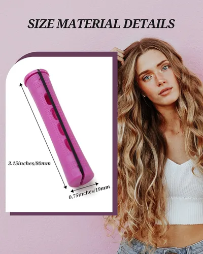 Miniatura 2 de 60 varillas permanentes para cabello natural de mujer, 0.75 pulgadas, rizadores de cabello permanente para cabello largo, mediano y pequeño