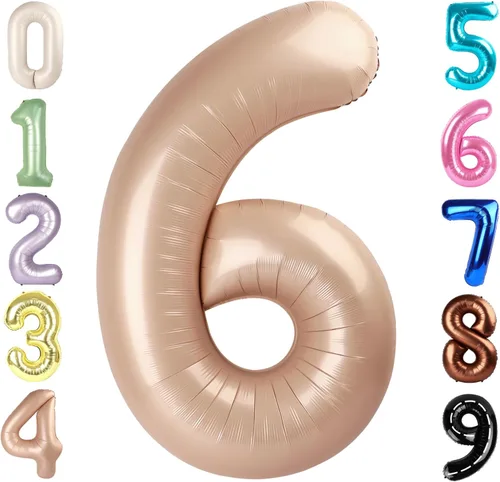 Miniatura 237 de Globos de números de 5 globos de 40 pulgadas, decoraciones de cumpleaños azules para niños y niñas, globos de números azul marino grandes