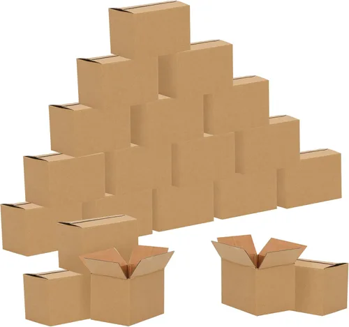 Miniatura 9 de FARRAY Cajas de envío de 4 x 4 x 4 pulgadas (tamaño interior), paquete de 50 cajas de cartón corrugado de papel kraft resistentes para embalaje por