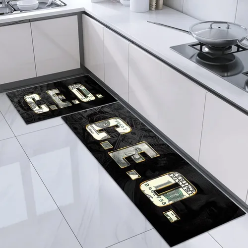 Miniatura 22 de GUBIYU Alfombras coloridas para cocina, cuarto de servicio, alfombra antideslizante para interiores y exteriores, para pasillo, sala de estar