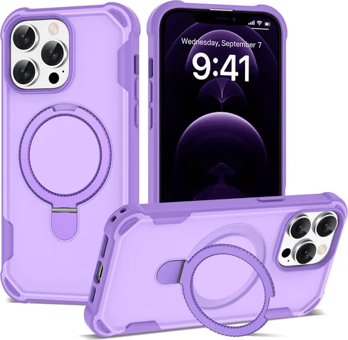 Miniatura 37 de Funda compatible con iPhone 12 y 12 Pro de 6.1 pulgadas con soporte de anillo magnético [protección militar contra caídas] [compatible con MagSafe]