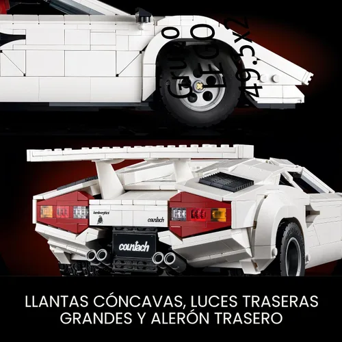 Miniatura 3 de LEGO Icons Lamborghini Countach 5000 Quattrovalvole Kit de Modelo de Auto - Juego de construcción coleccionable para adultos a partir de 18 años