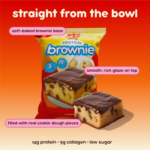 Miniatura 4 de Trocitos de brownie de proteína Prime Bites de Alpha Prime Supplements Barras altas en proteína, fortificadas con colágeno, bajas en azúcar