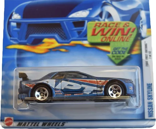 Miniatura 2 de Hot Wheels 2002 Primeras ediciones 7/42 Nissan Skyline #19, Azul