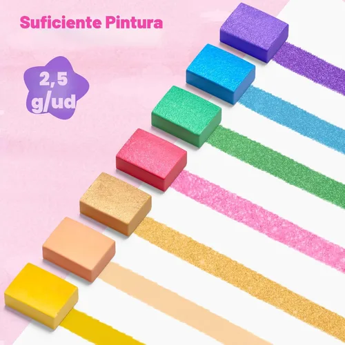 Miniatura 9 de JoyCat Libros para Colorear con Agua, Actividad de Arte y Manualidades, Arte de Princesa Sin Desorden para Niños de 4-8 Años, Kits y Suministros