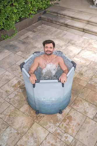Miniatura 4 de Bestway SaluSpa Glacial Dip Cold Plunge Recovery - Vaina de baño de hielo para 1 persona (35.5 x 31.5 pulgadas) Bañera fría redonda