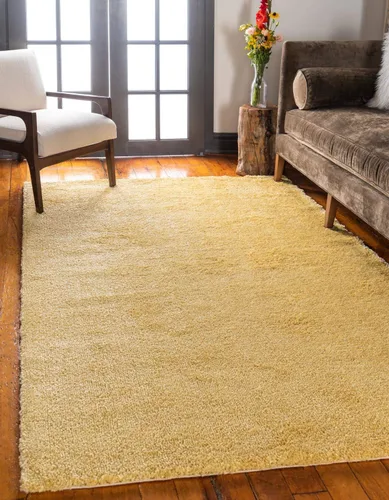 Unique Loom Colección Solo - Alfombra Calabasas (10 pies x 13 pies, rectangular, amarillo)