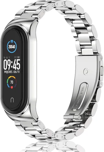 Miniatura 10 de Mi Band 6 Mi Band 5 Correa para Xiaomi Mi Band 4 3, Correa de reloj de acero inoxidable Pulsera de repuesto de metal para Mi Smart Band 6