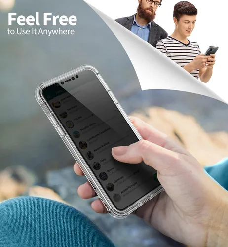 Miniatura 4 de SURITCH Funda transparente para iPhone 11 Pro Max (solamente) de 6.5 pulgadas, [protector de pantalla de privacidad], protección de cuerpo completo