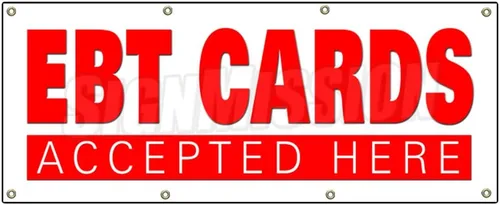 Miniatura 4 de 72 "EBT Cards Banner Sign Wellfare Bank Cards Acepted Here Food Stamps Signs
