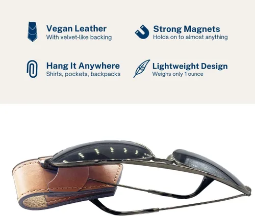Miniatura 3 de Soporte magnético para gafas de sol, gafas/uso en el cuello de la camisa, mochila, bolso, bolsa
