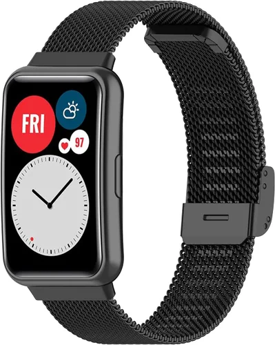Bandas de metal compatibles con Huawei Watch Fit Special Edition B39 Band para mujeres y hombres, correa de malla de acero inoxidable de repuesto