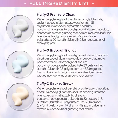 Miniatura 8 de Hally Hair Gloss Fluffy G Hair (Rubio) - Esmalte de cabello rubio de 3.4 onzas líquidas para cabello rubio, castaño y teñido - Productos