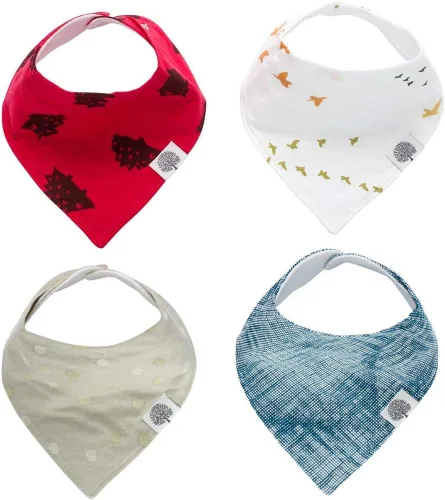 Miniatura 15 de Parker - Baberos tipo bandana para bebé, paquete de 4 baberos para niños, niñas, unisex Nube