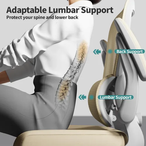 Miniatura 6 de TRALT Silla de Oficina Ergonómica para Escritorio, Sillas de Escritorio de Oficina de Malla para el Hogar con Capacidad de 330 LBS con Ruedas