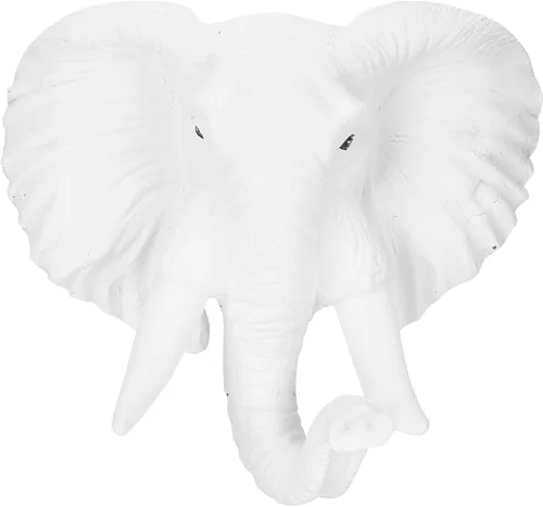Miniatura 10 de Luxshiny Decoración de pared de cabeza de elefante, escultura de animales 3D, resina para colgar en la pared, arte africano de vida silvestre