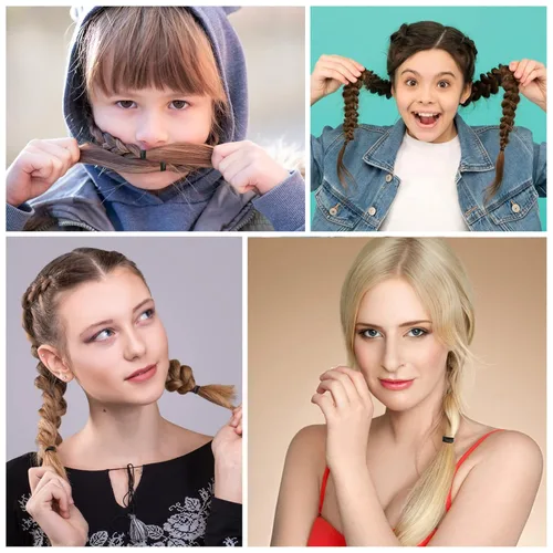Miniatura 5 de KANPRINCESS 1000 bandas de goma para el cabello (negro)