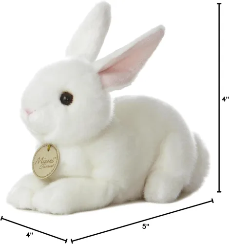 Miniatura 6 de Aurora World Miyoni Peluche de felpa con diseño de conejo, color blanco, 8 pulgadas