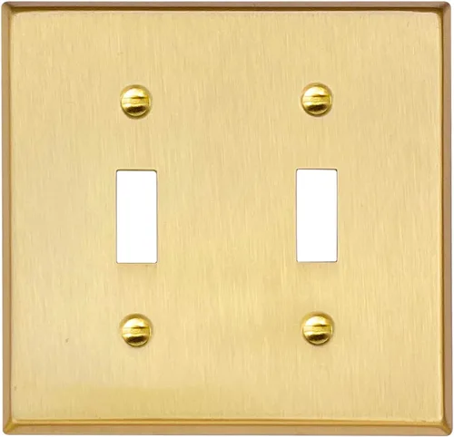 Miniatura 46 de Rio Salto BRASS - Cubierta de pared de metal dorado para toma de corriente o interruptor de luz, placa de pared resistente a la corrosión, cubierta