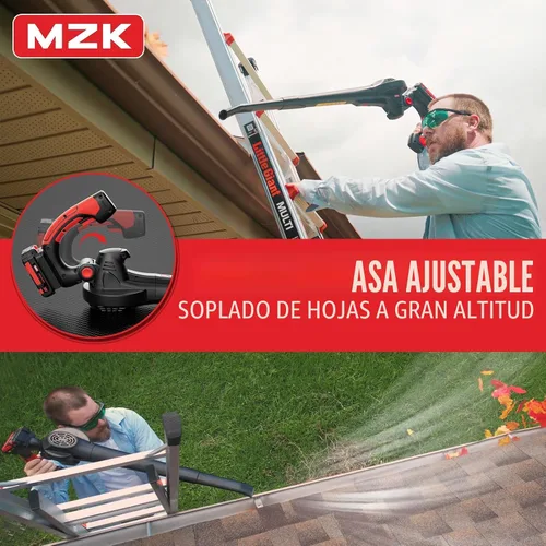 Miniatura 6 de MZK Soplador de hojas inalámbrico, soplador eléctrico de 20 V con batería para el cuidado del césped, soplador de hojas eléctrico ligero para soplar